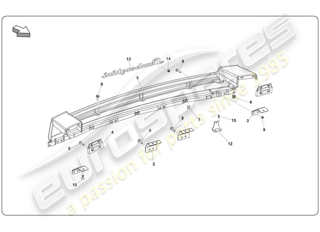 lamborghini super trofeo (2009-2014) diagramme des pièces du corps
