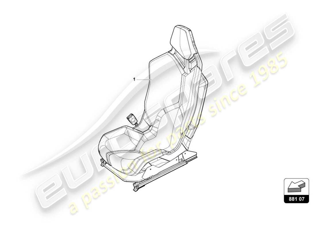 lamborghini evo spyder 2wd (2020) siège sport schéma des pièces