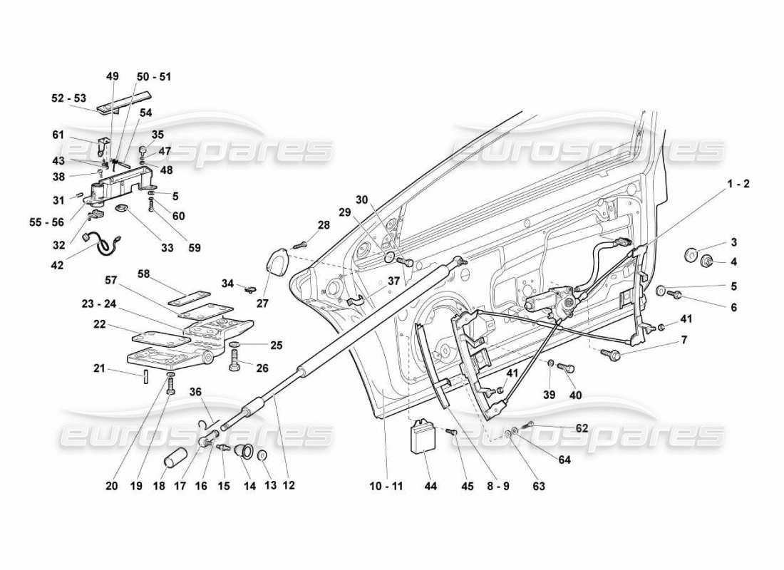 un schéma de pièces du catalogue de pièces lamborghini murcielago lp670