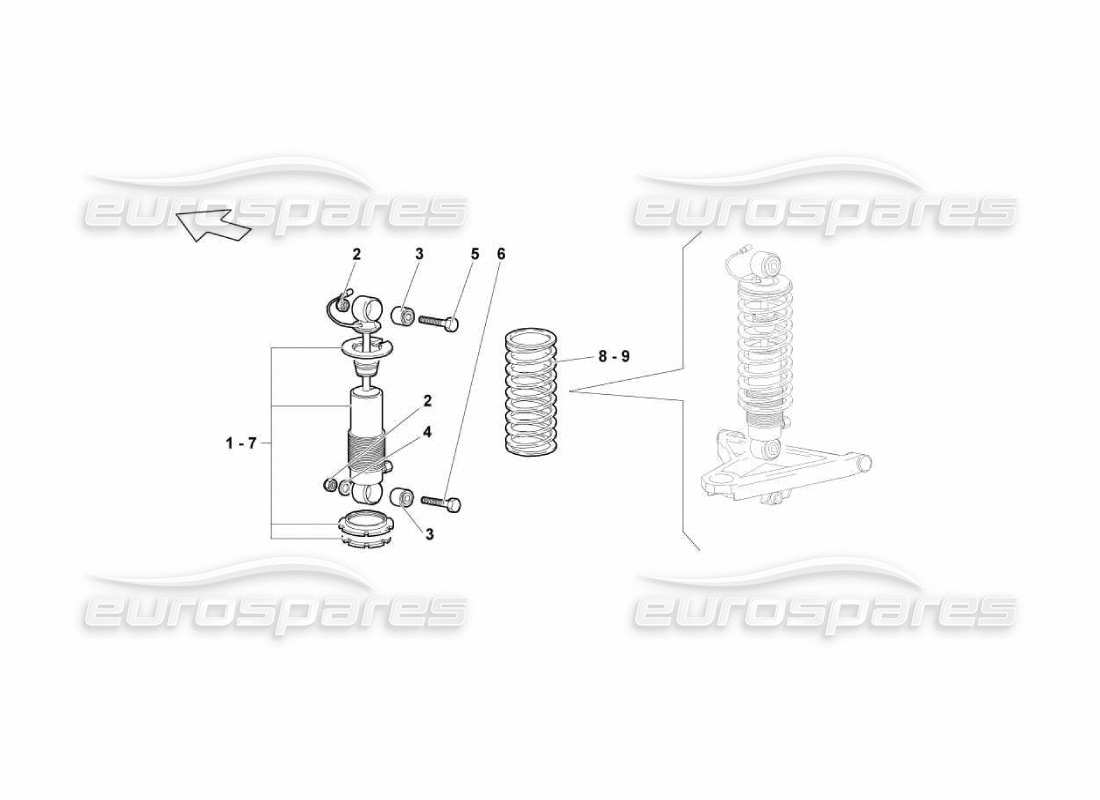 lamborghini murcielago lp670 suspension avant schéma des pièces