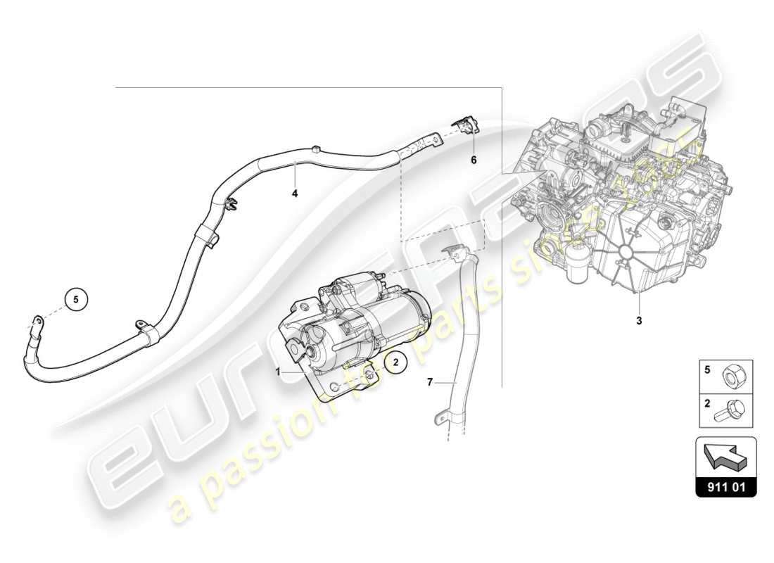 lamborghini performante coupe (2020) entrée schéma des pièces