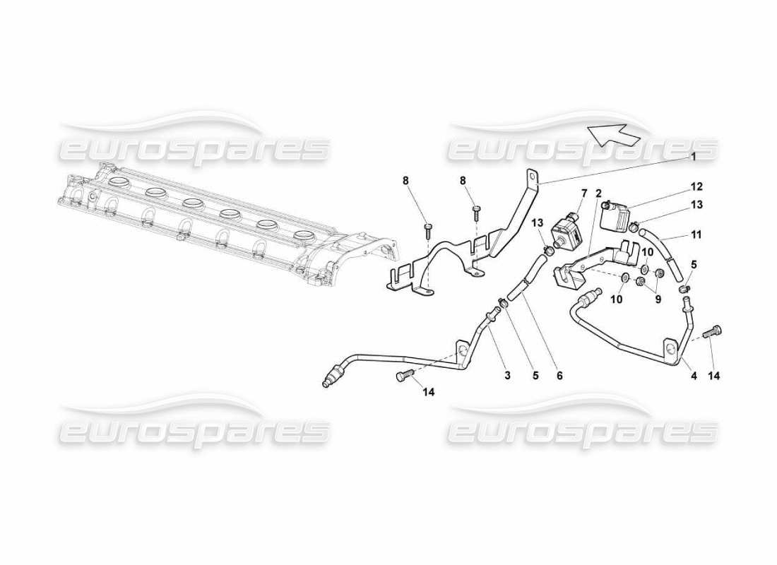 lamborghini murcielago lp670 système de contrôle des émissions schéma des pièces