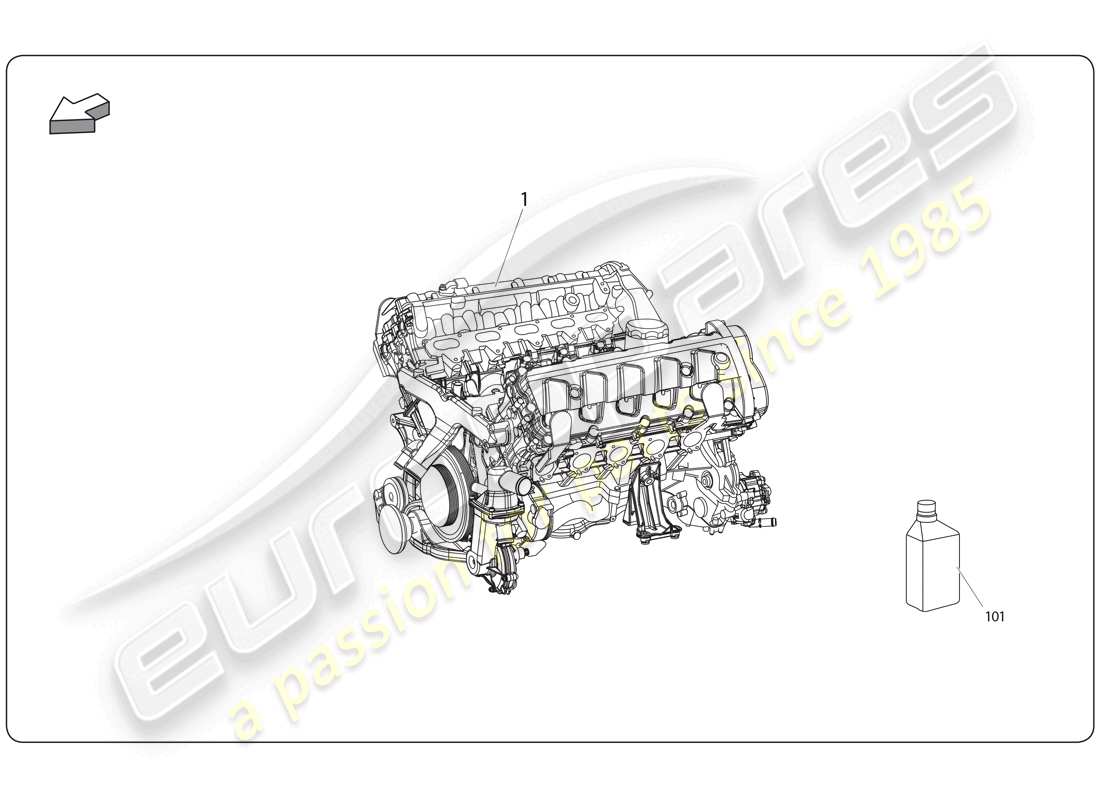 lamborghini super trofeo (2009-2014) schéma des pièces du moteur