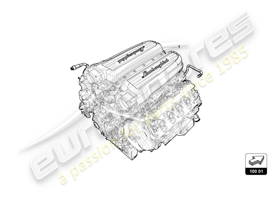 lamborghini evo coupe 2wd (2020) moteur schéma des pièces