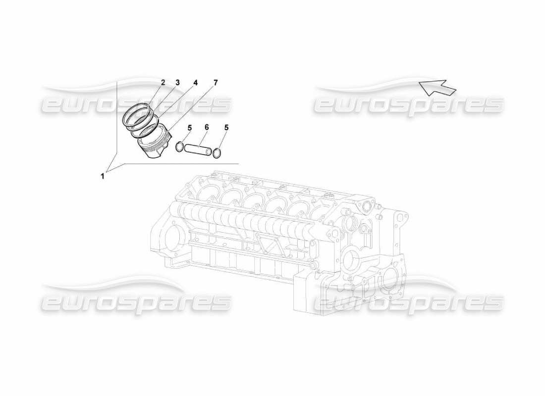 lamborghini murcielago lp670 pistons schéma des pièces