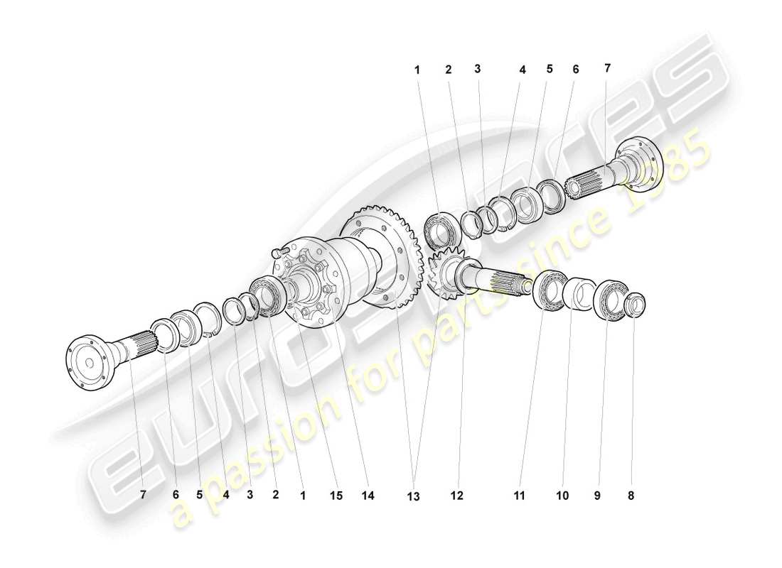un schéma de pièces du catalogue de pièces lamborghini murcielago coupe (2004)