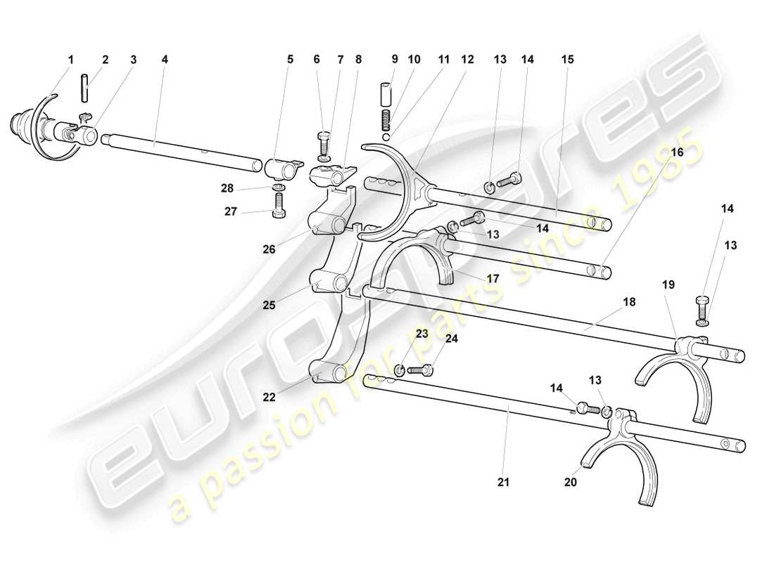 un schéma de pièces du catalogue de pièces lamborghini murcielago coupe (2004)