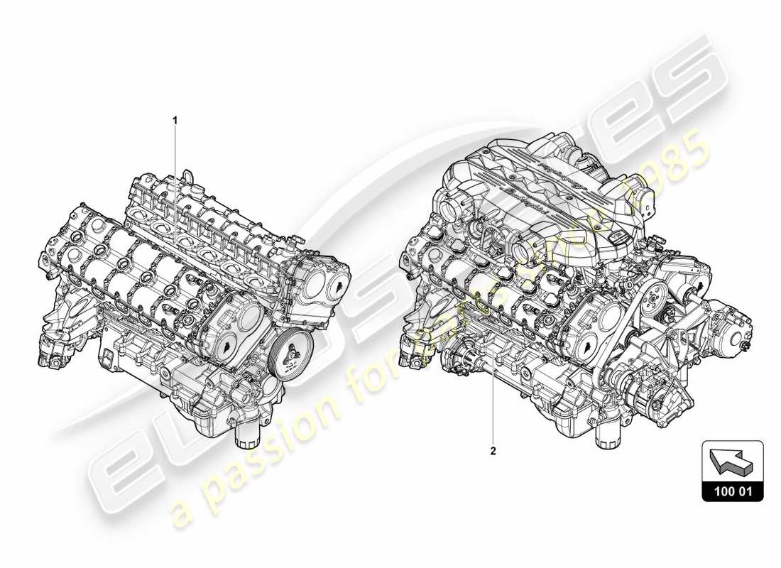 lamborghini lp700-4 coupe (2012) schéma des pièces du moteur