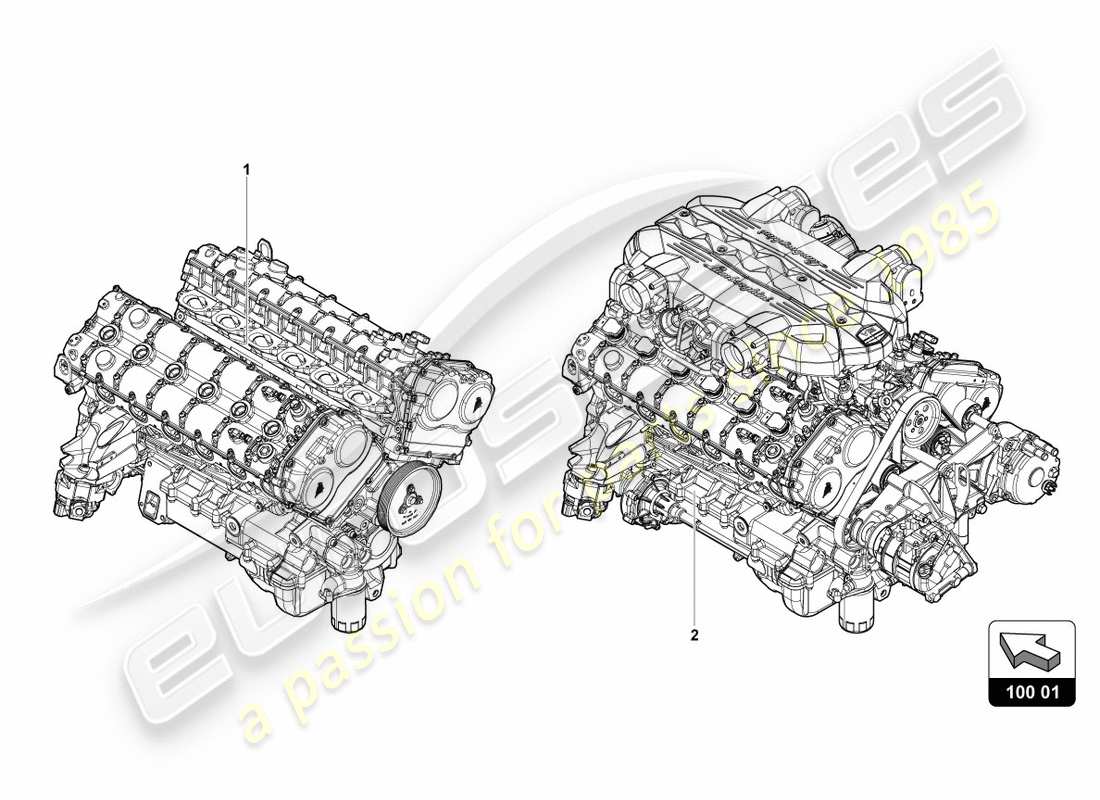 lamborghini lp700-4 coupe (2012) schéma des pièces du moteur