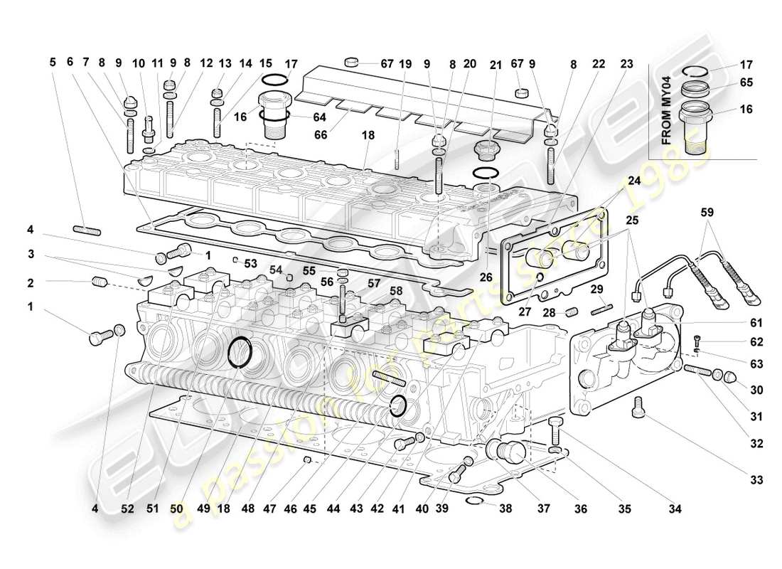 schéma de pièce contenant le numéro de pièce 07m103677
