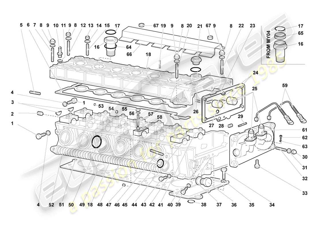 schéma de pièce contenant le numéro de pièce 07m103307a