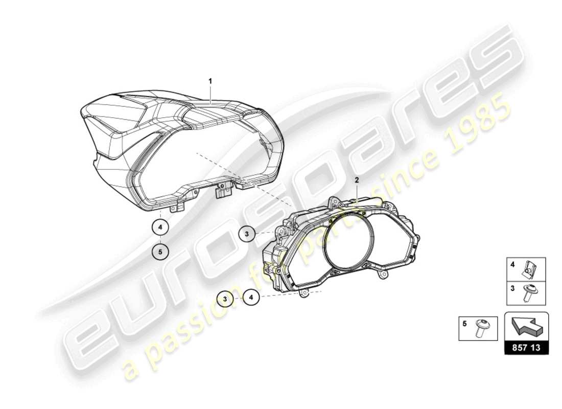 lamborghini sian (2021) diagramme des pièces combi