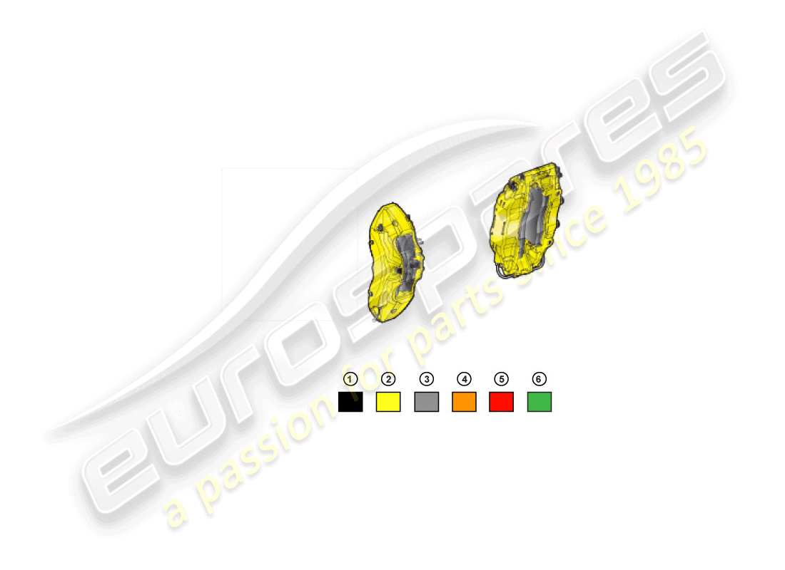 lamborghini huracan lp610-4 avio (accessories) kit de réparation d'étrier de frein schéma des pièces