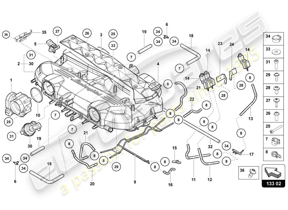 schéma de pièce contenant le numéro de pièce 07m131208a