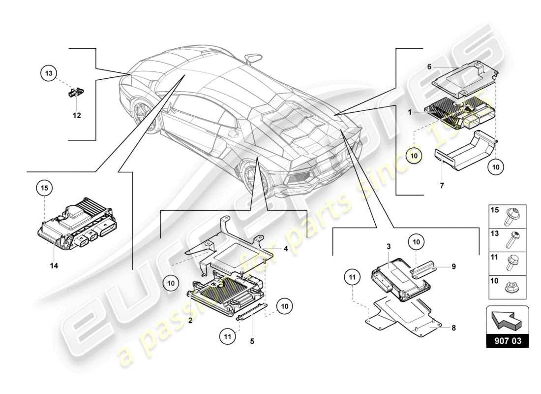 lamborghini lp700-4 roadster (2014) électrique schéma des pièces