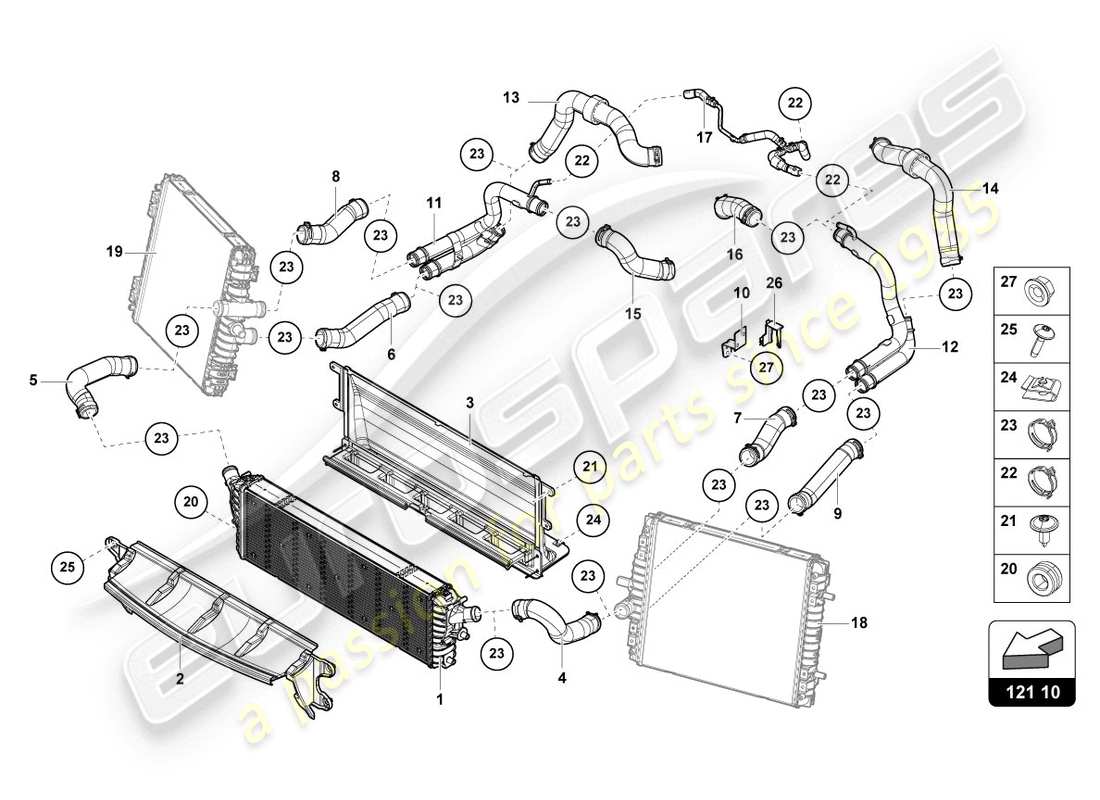 schéma de pièce contenant le numéro de pièce 4t0121333c