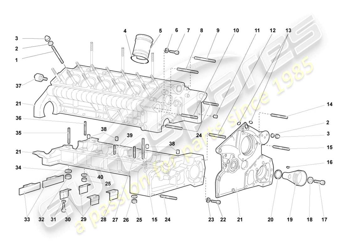 schéma de pièce contenant le numéro de pièce 07m103321a