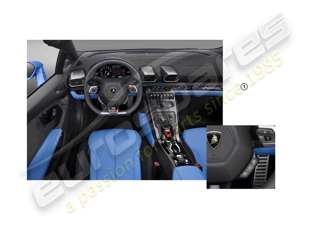 lamborghini huracan lp580-2 spyder (accessories) kit d'installation schéma des pièces