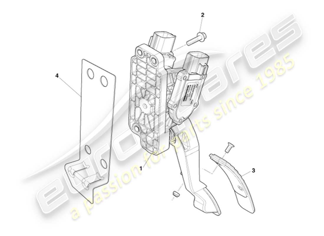 un schéma de pièces du catalogue de pièces aston martin v8 vantage (2011)