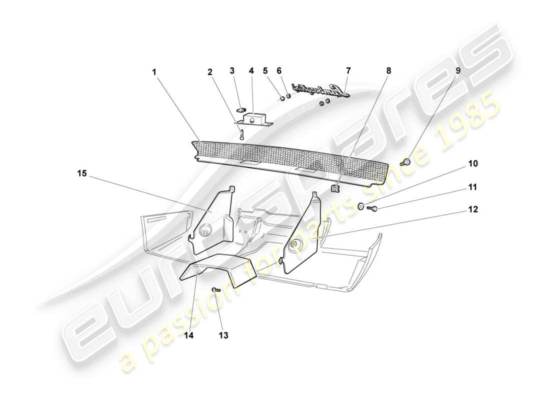 un schéma de pièces du catalogue de pièces lamborghini murcielago roadster (2005)