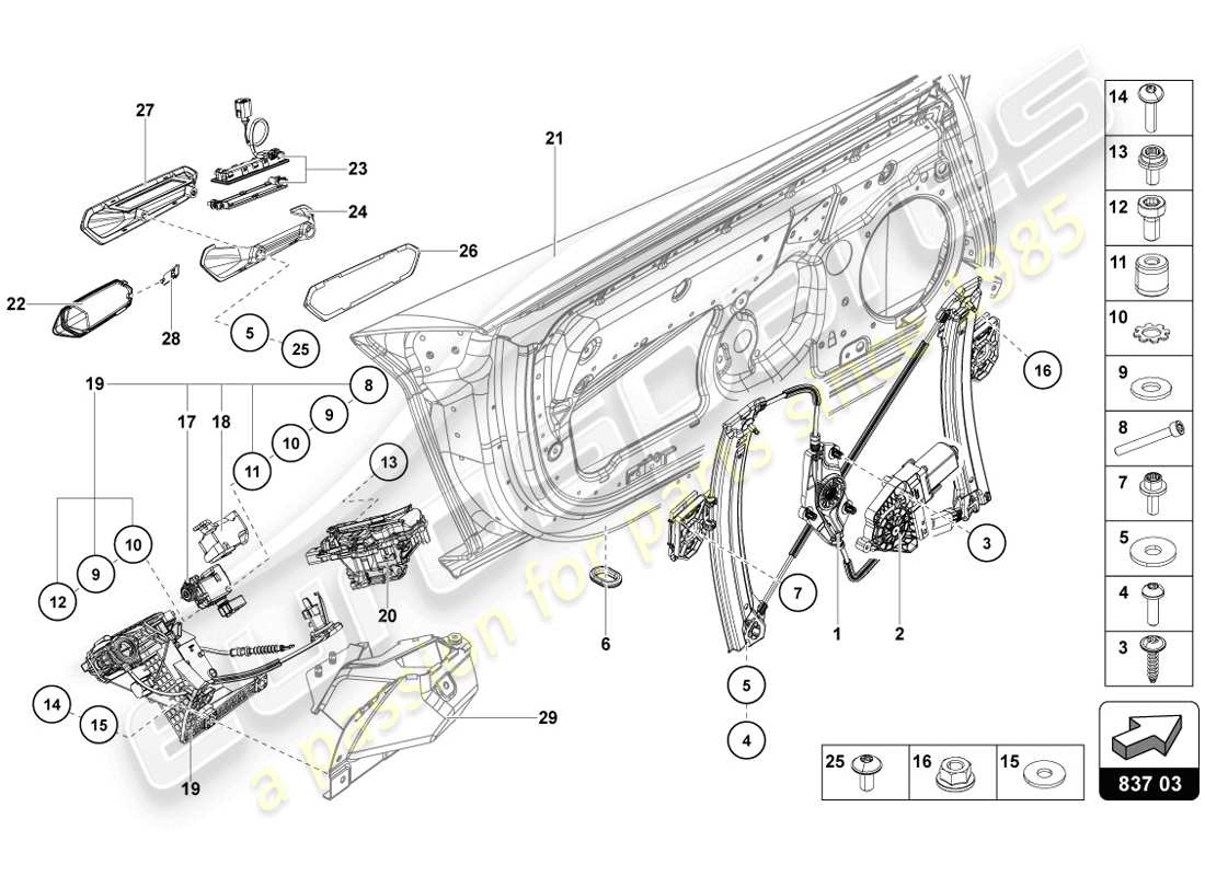 schéma de pièce contenant le numéro de pièce wht000127