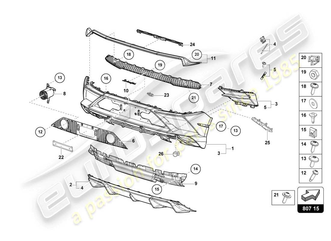 schéma de pièce contenant le numéro de pièce 4t0807497r