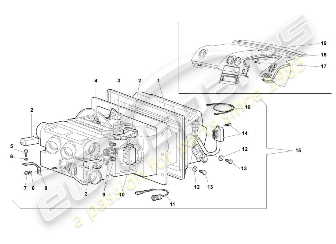 un schéma de pièces du catalogue de pièces lamborghini murcielago roadster (2005)