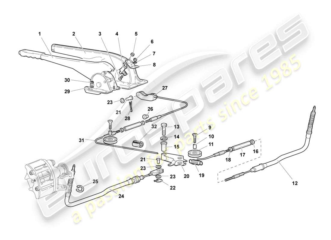 un schéma de pièces du catalogue de pièces lamborghini murcielago roadster (2005)