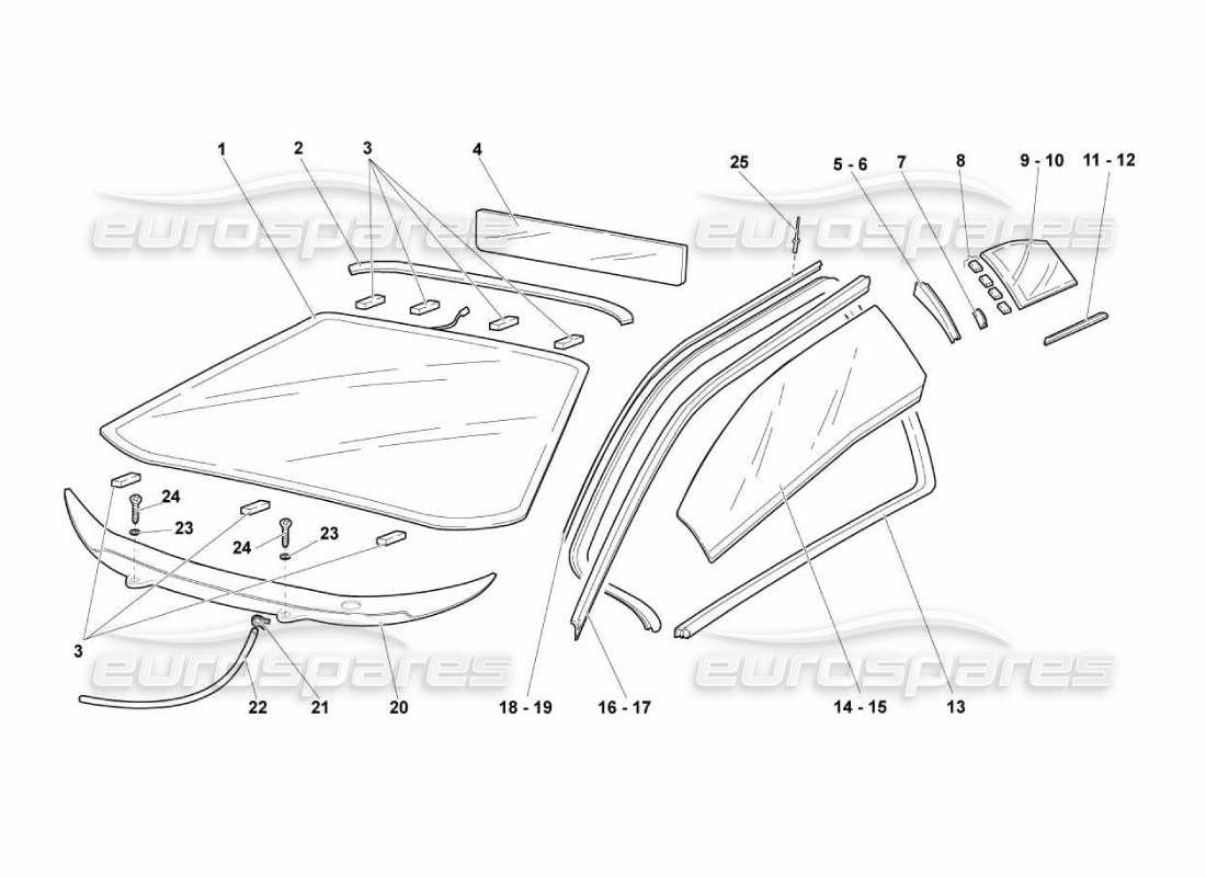 un schéma de pièces du catalogue de pièces lamborghini murcielago lp670