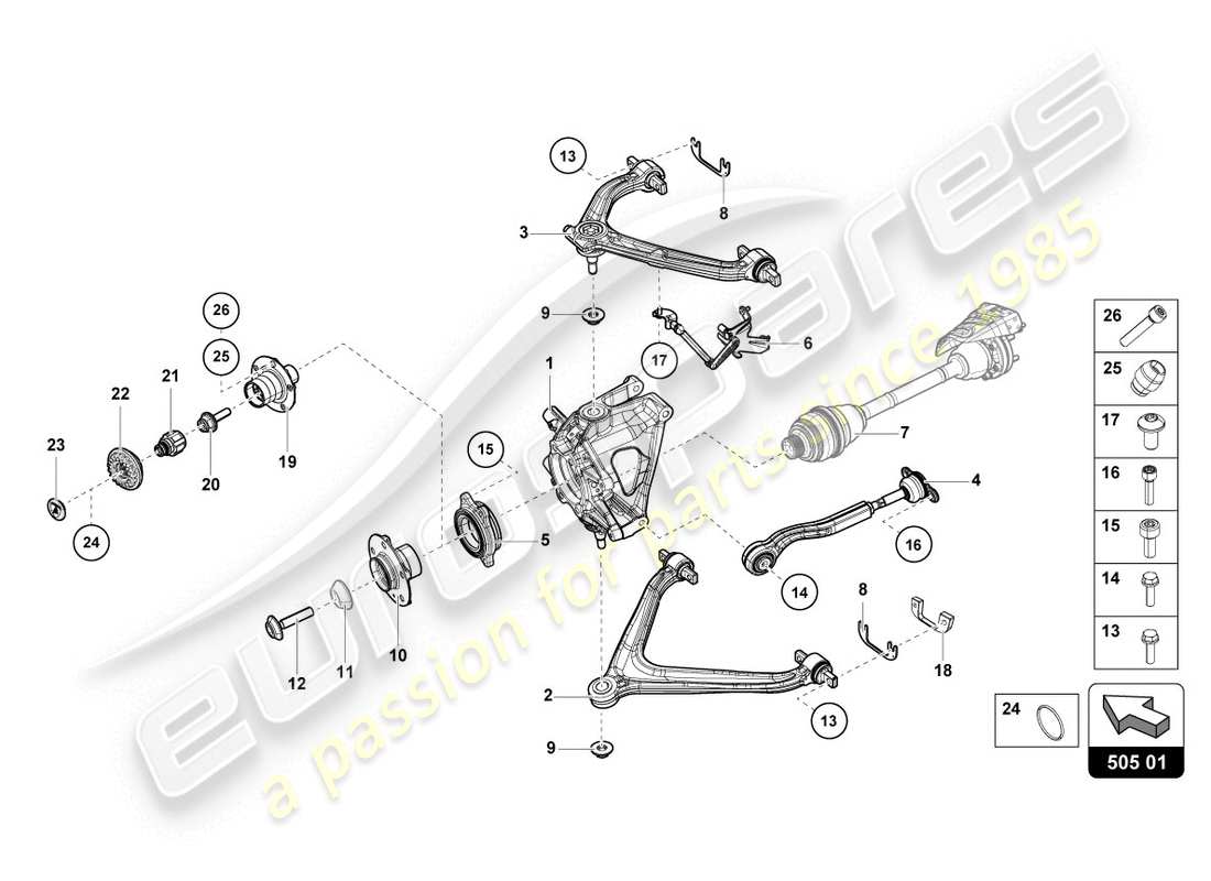schéma de pièce contenant le numéro de pièce 4t0501529a