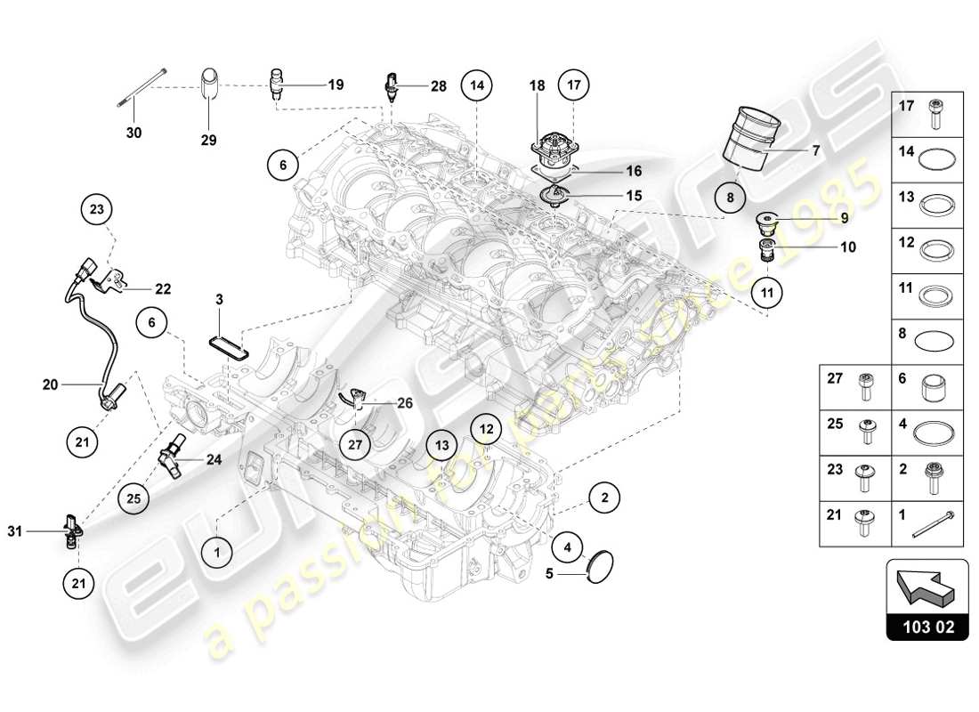 schéma de pièce contenant le numéro de pièce 07l919561b