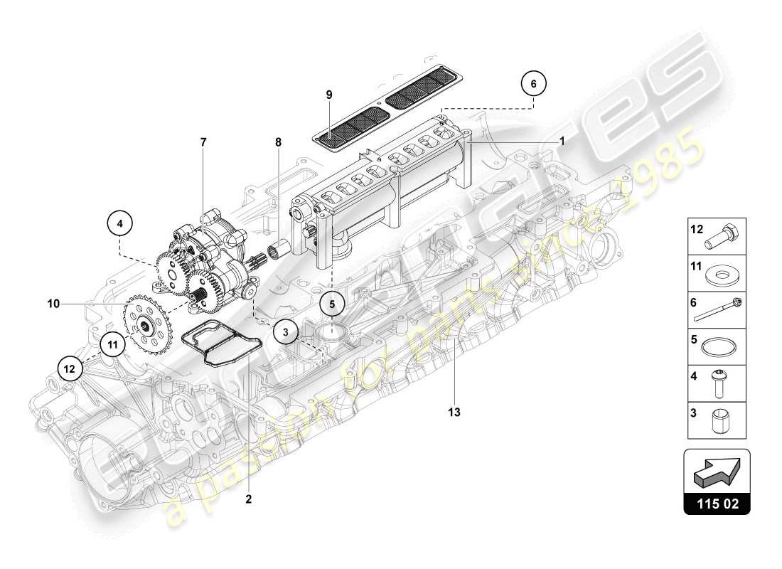 schéma de pièce contenant le numéro de pièce 07m103583c