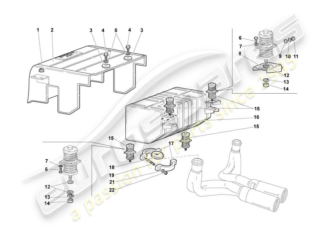 un schéma de pièces du catalogue de pièces lamborghini murcielago coupe (2004)