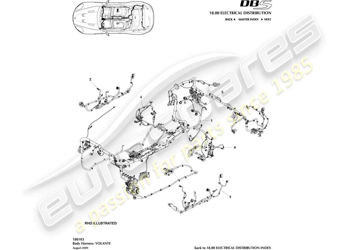 schéma de pièce contenant le numéro de pièce 7g43-spd5596-aa