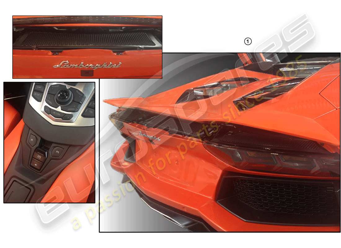 lamborghini accessories (lp770-4 svj coupe) actionneur schéma des pièces