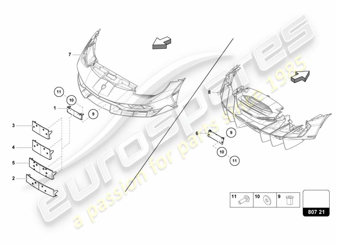 lamborghini centenario roadster (2017) support de plaque d'immatriculation