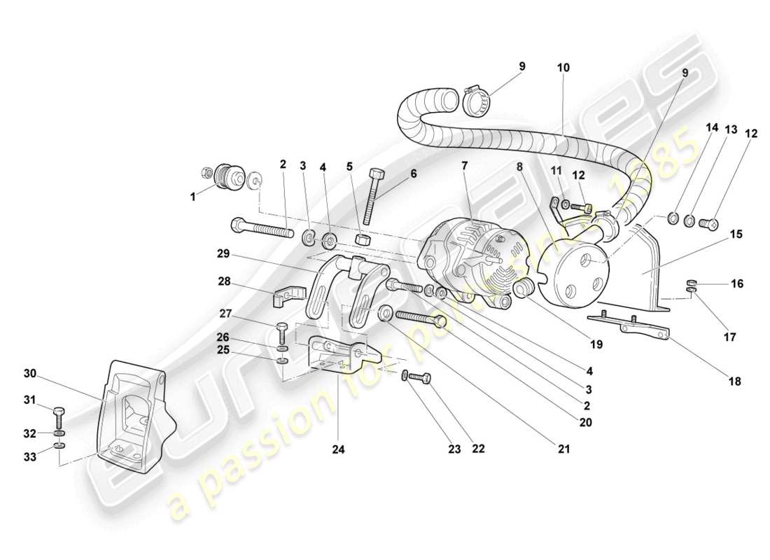 schéma de pièce contenant le numéro de pièce 07m903165