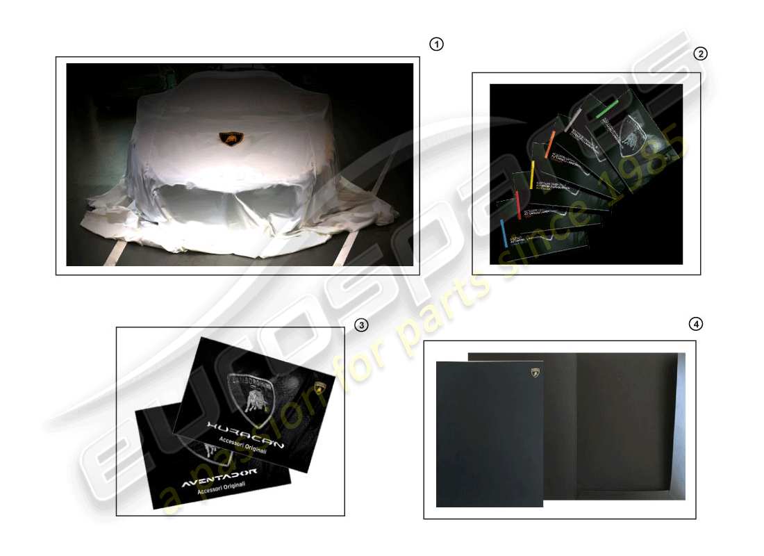 lamborghini huracan lp610-4 spider (accessories) matériel auxiliaire schéma des pièces