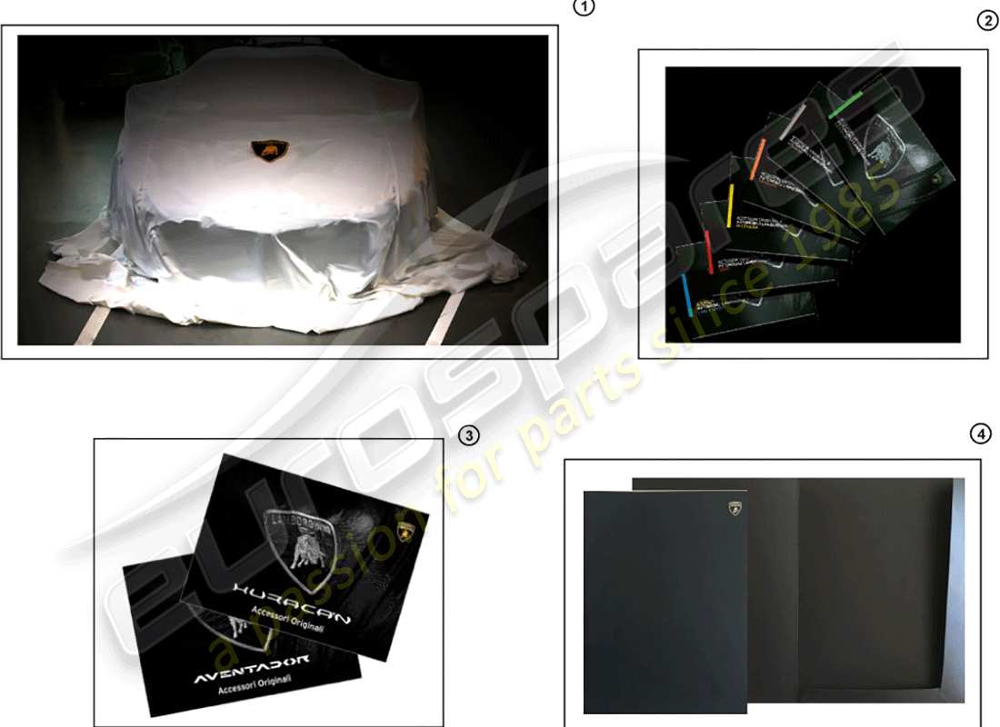 lamborghini accessories (lp770-4 svj coupe) accès, infoainment, divers schéma des pièces
