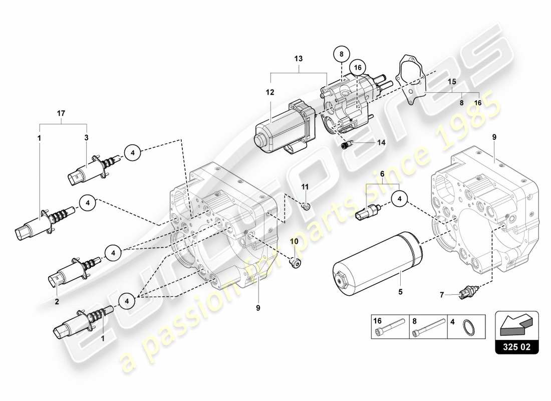 lamborghini lp700-4 coupe (2012) unité de commande hydraulique schéma des pièces