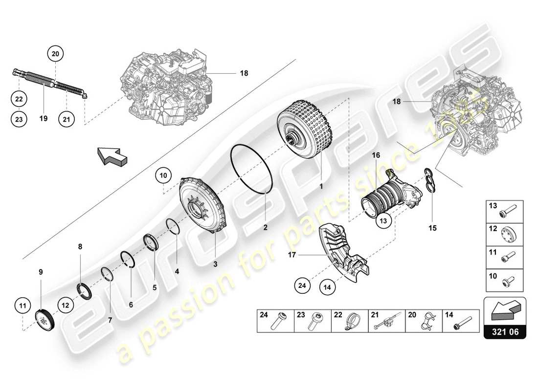 lamborghini 2020 (evo coupe 2wd) diagramme de pièces multi