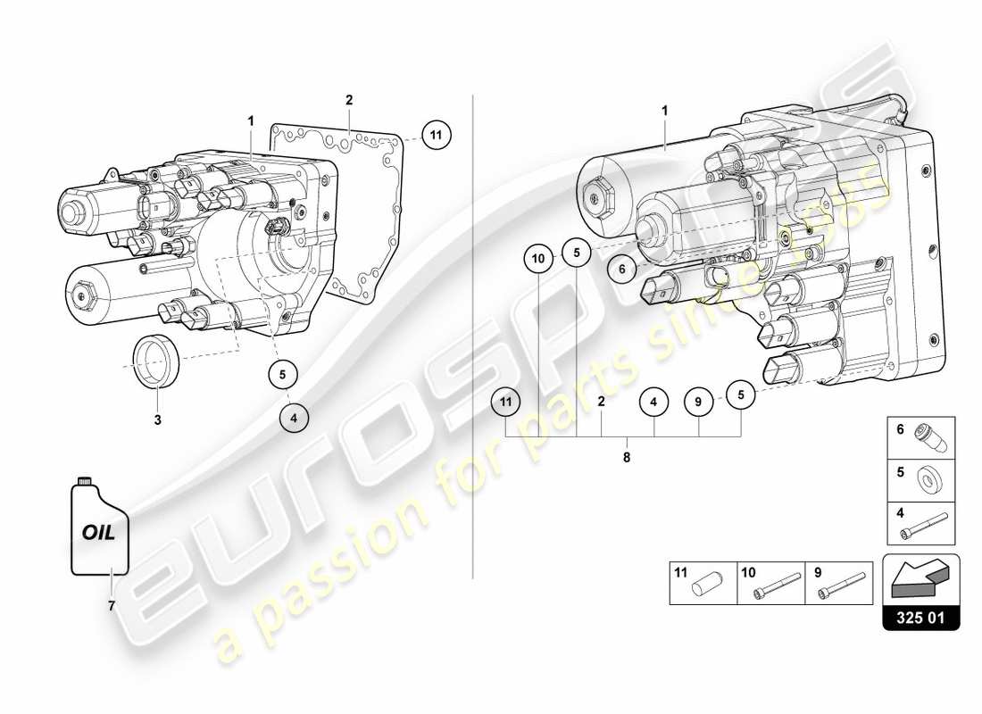 lamborghini centenario roadster (2017) unité de commande hydraulique schéma des pièces