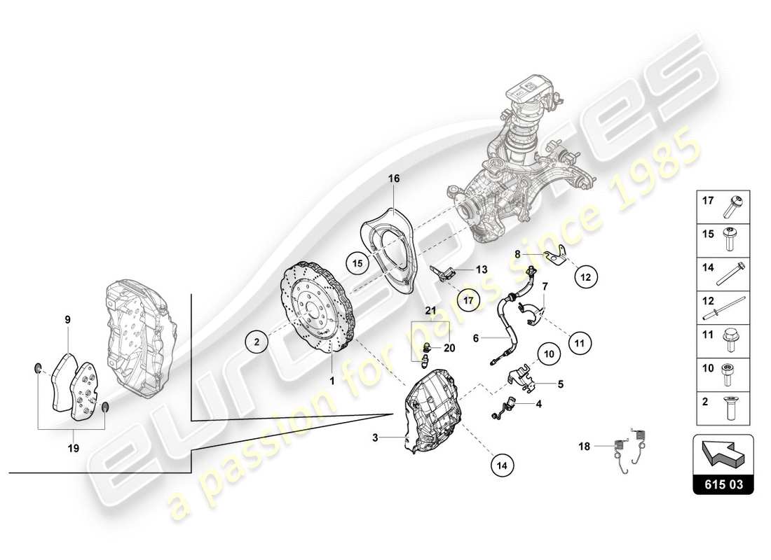 schéma de pièce contenant le numéro de pièce 4t0615106af