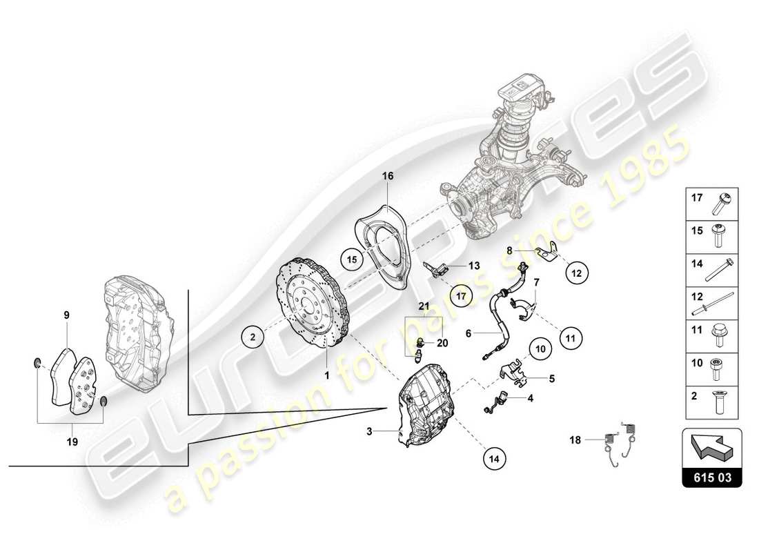 schéma de pièce contenant le numéro de pièce 4t0615105cs