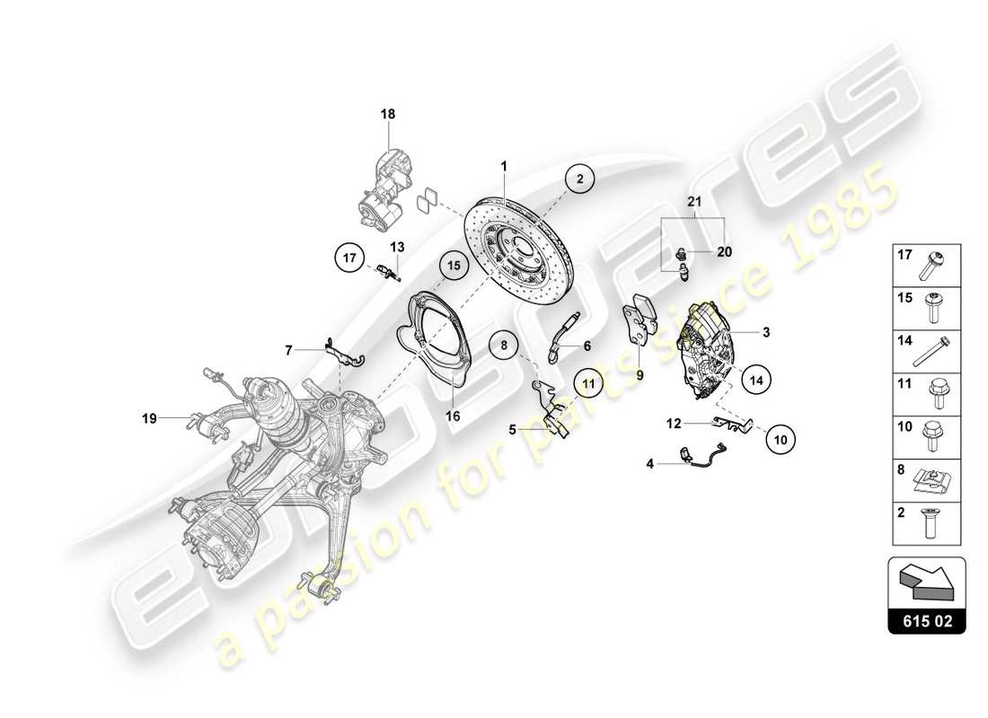 schéma de pièce contenant le numéro de pièce 4t0615406cl