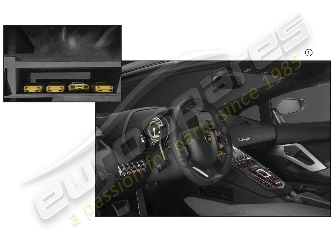 lamborghini accessories (lp770-4 svj coupe) kit d'installation pour ouvre-porte de garage schéma des pièces