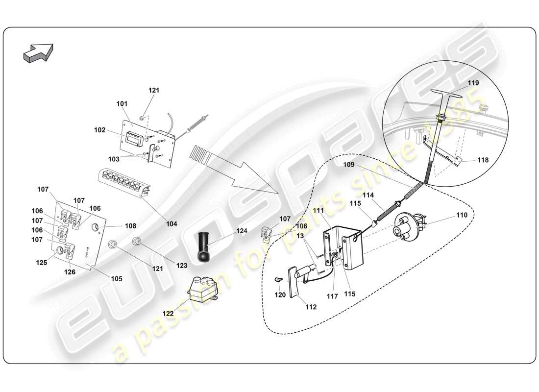 lamborghini super trofeo (2009-2014) intérieur carbone gtr schéma des pièces