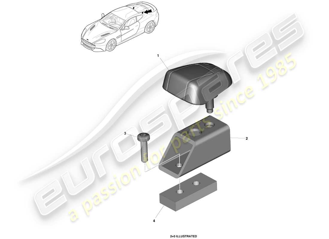 un schéma de pièces du catalogue de pièces aston martin vanquish (2013)