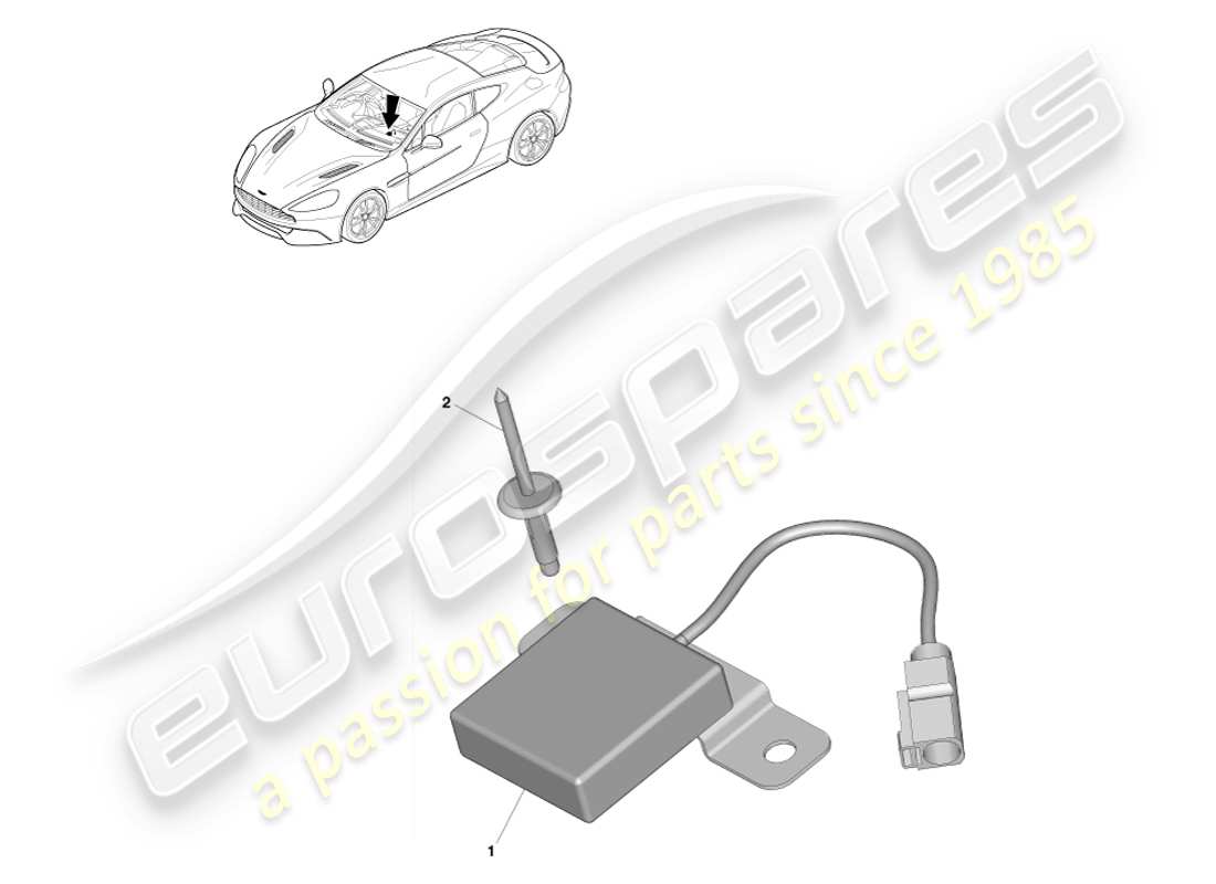 aston martin vanquish (2014) antenne wi-fi schéma des pièces