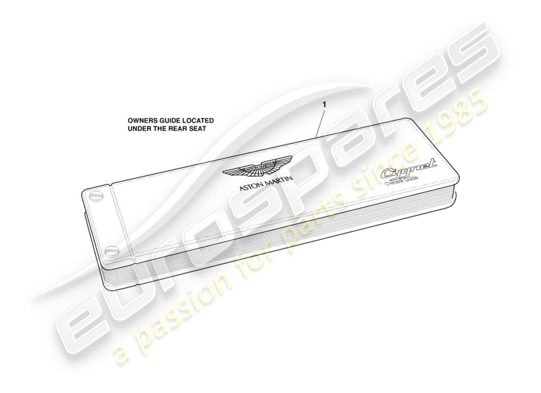 aston martin cygnet (2012) diagramme des pièces du guide du propriétaire